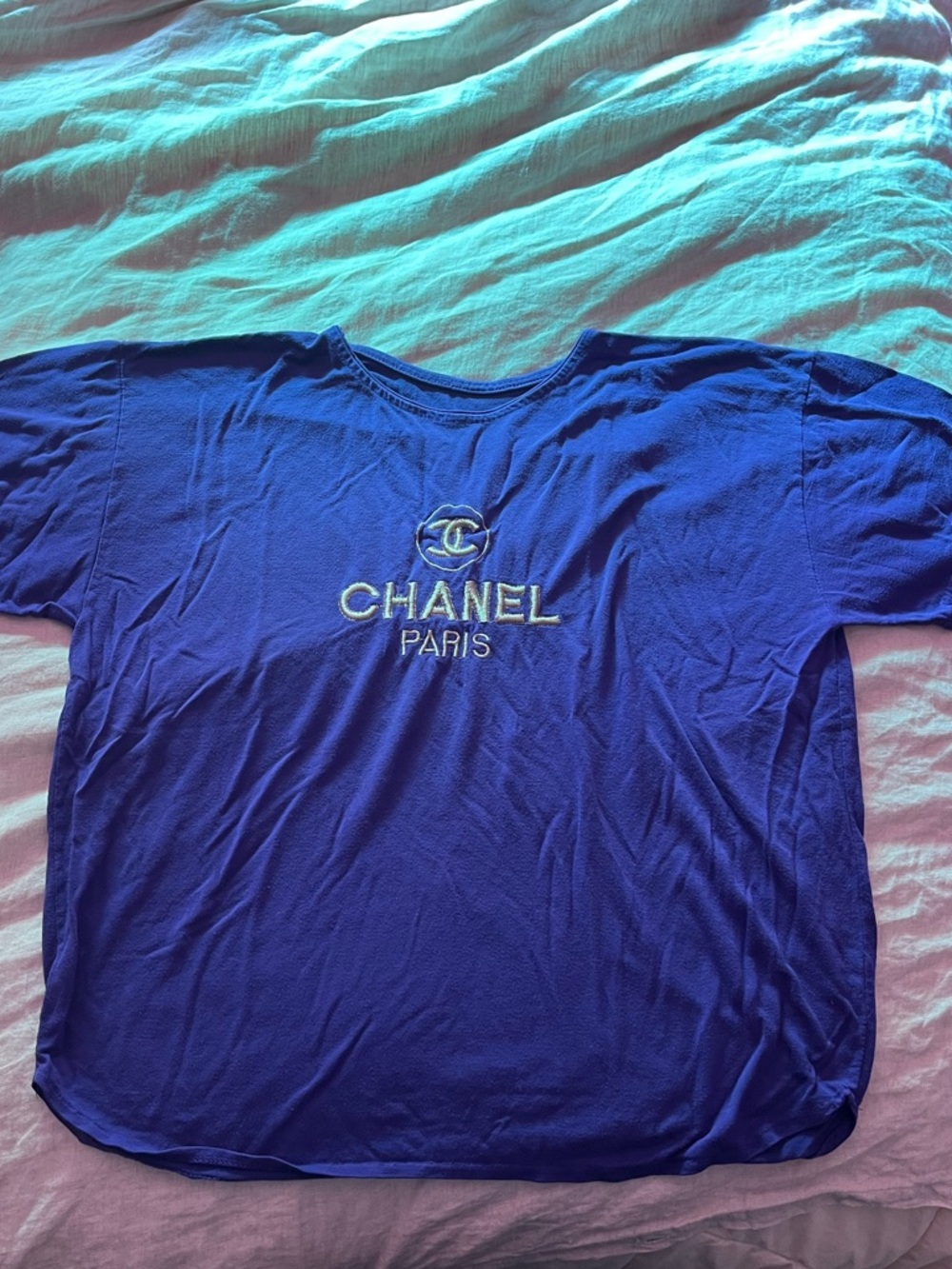 CHANEL Embroidered Logo Lounge Tee
